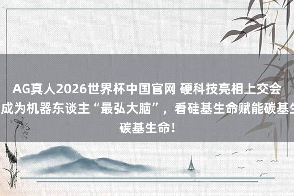 AG真人2026世界杯中国官网 硬科技亮相上交会,AI成为机器东谈主“最弘大脑”,看硅基生命赋能碳基生命!