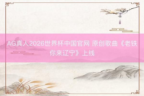 AG真人2026世界杯中国官网 原创歌曲《老铁你来辽宁》上线