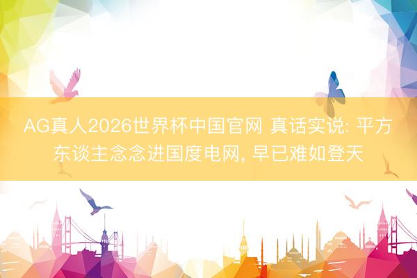 AG真人2026世界杯中国官网 真话实说: 平方东谈主念念进国度电网, 早已难如登天